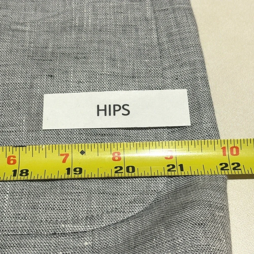 Baird McNutt Murano Men Linen Slim‎ Fit Blazer Jacket Sz L Gray Summer Wedding
